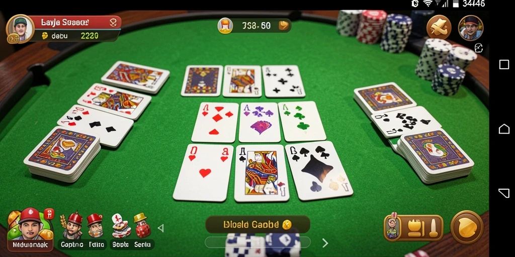Tampilan gameplay seru di aplikasi Gaple 3446.