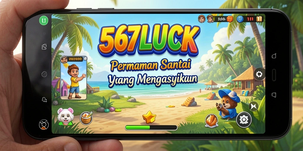 Tampilan gameplay <strong>567LUCK</strong> yang ceria dan penuh warna.