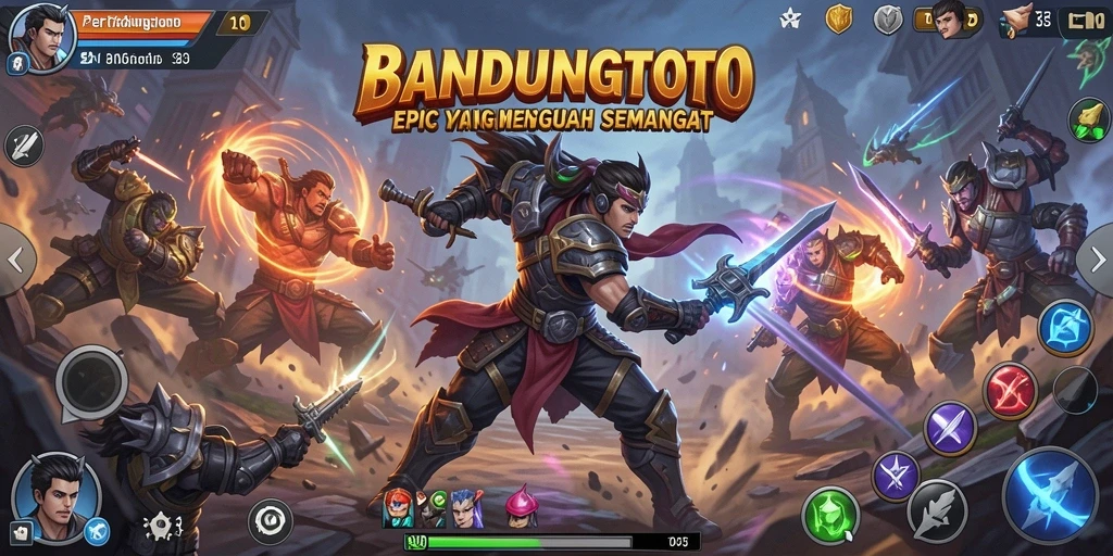 Screenshot menampilkan aksi pertarungan sengit dan karakter yang beragam.