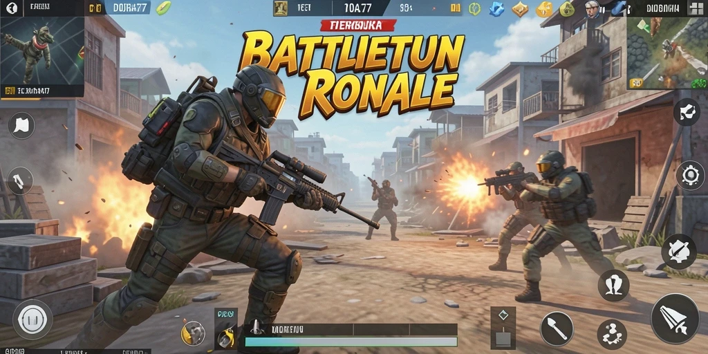 Tampilan gameplay DORA77 yang mendebarkan dalam arena Battle Royale.