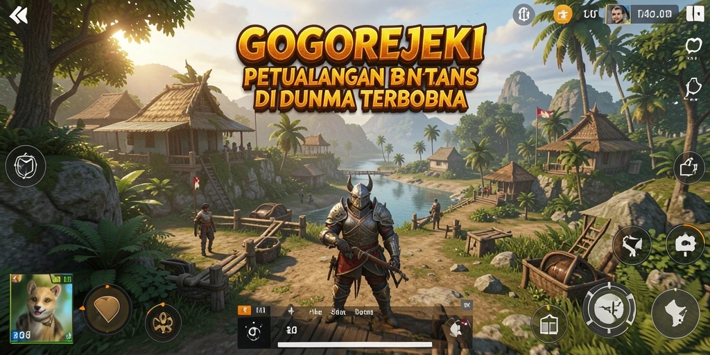 Tampilan gameplay GOGOREJEKI yang seru dan mendebarkan di dunia terbuka.