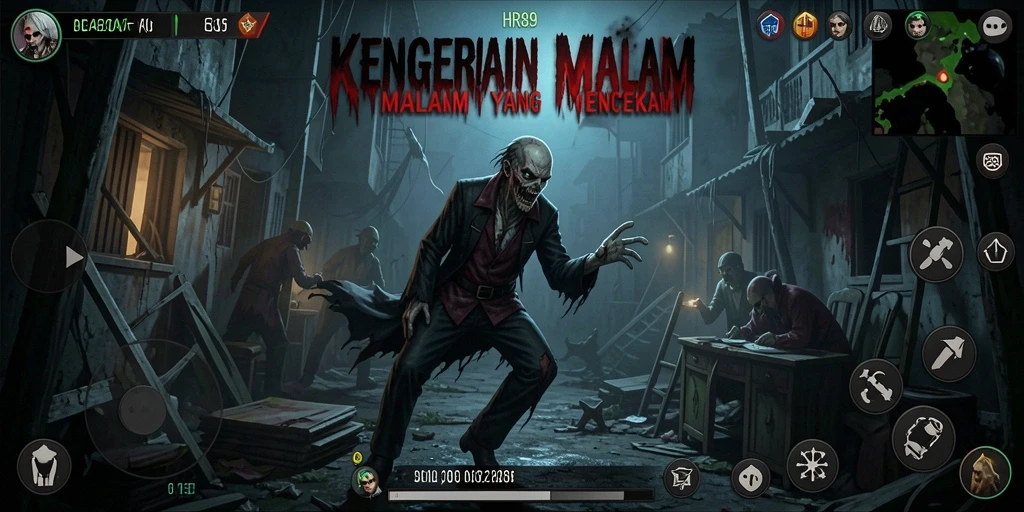 Gameplay HR89 menampilkan momen menegangkan dan atmosfir horror.
