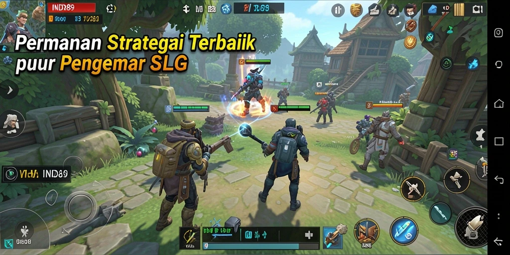 Tangkapan layar gameplay IND89 menampilkan pertempuran strategi yang mendebarkan.