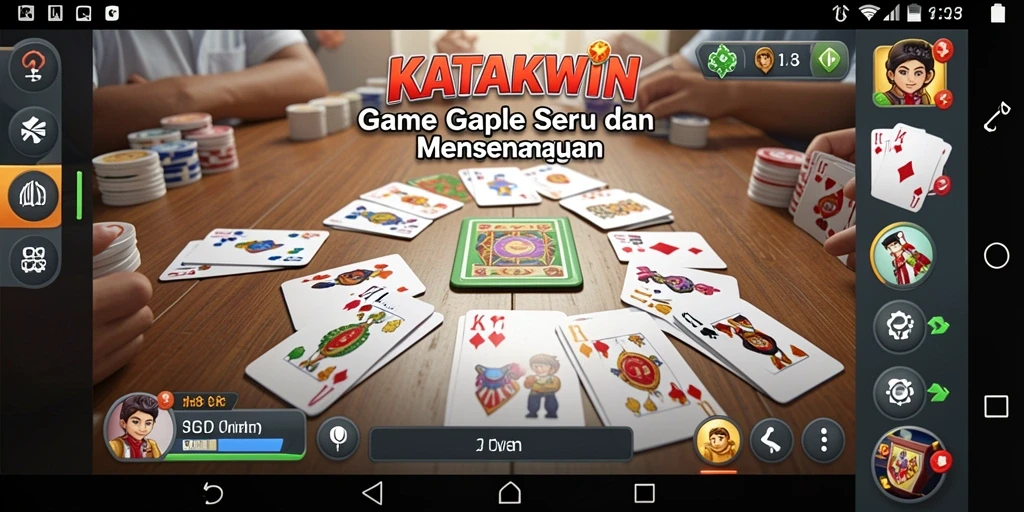 Tampilan gameplay seru di KATAKWIN dengan teman-teman.