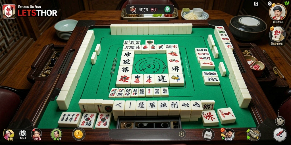 Tampilan gameplay LETSTHOR yang seru dan menarik di Mahjong.