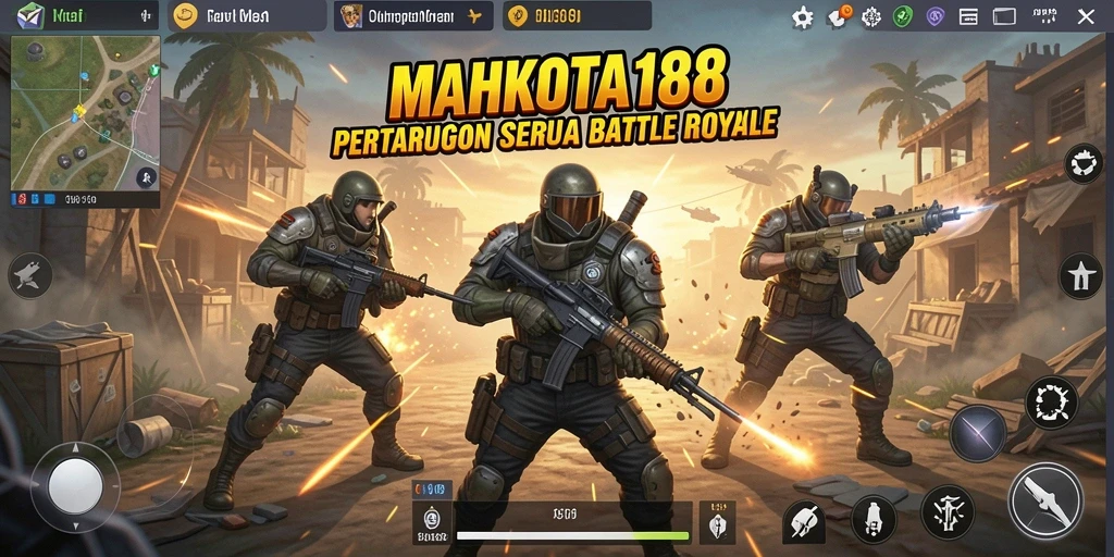 Gameplay seru di MAHKOTA188 dalam pertempuran Battle Royale.