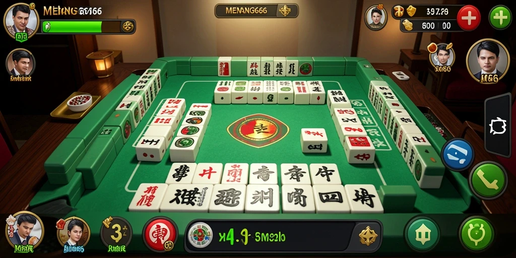Tampilan gameplay Mahjong yang menarik dan seru di MENANG666.