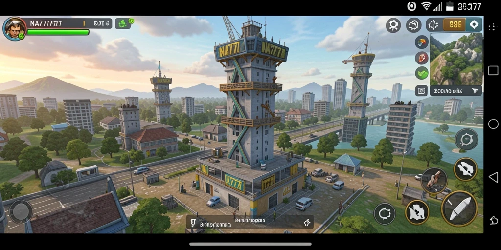 Tampilan gameplay NA777 yang mendebarkan dalam strategi pertahanan menara.