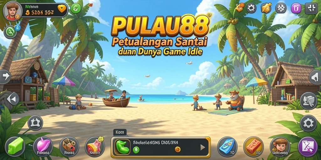 Screenshot utama PULAU88 menampilkan keindahan pulau tropis yang menawan.