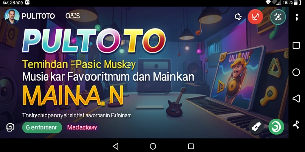 Tampilan gameplay PULITOTO yang seru dan interaktif dengan musik.