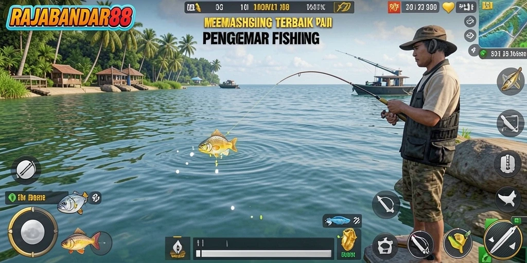 Tampilan gameplay RAJABANDAR88 yang meneyeangkan saat menangkap ikan.