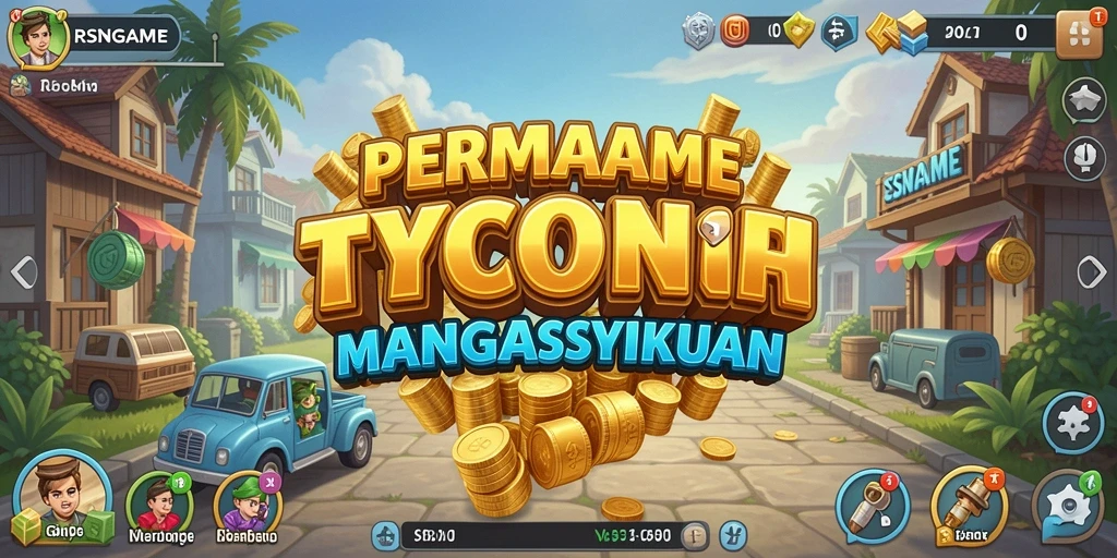Screenshot utama RSNGAME menampilkan aksi seru permainan Tycoon.